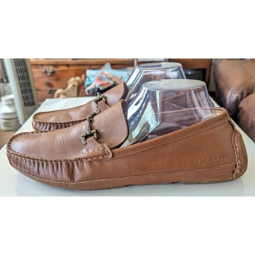 Cole Haan Wyatt Bit Driver Men's Loafers British Tan Leather Size 11.5